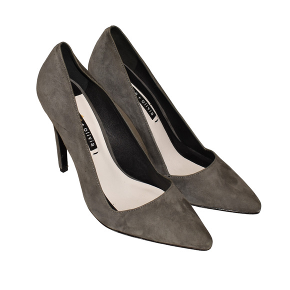 ALICE + OLIVIA $495 Dina Suede Stiletto Pump‎ Heel Lace-Up Detail EU 41 / US 10 - Picture 1 of 5